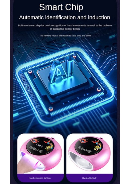 Gui Xulian 660NM Dalgaboyu Kırmızı Işık Manikür Lambası Yüksek Güç ile 360° Uv Kür Fototerapi Makinesi LED Tırnak Lambası Mavi Ab Tak (Yurt Dışından) modelleri