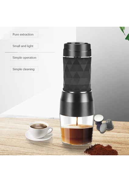 Gui Xulian Espresso Kahve Makinesi El Basın Kapsülü Öğütülmüş Kahve Bira Taşınabilir Kahve Makinesi Fit Kahve Tozu Kahve Kapsülü (Yurt Dışından)