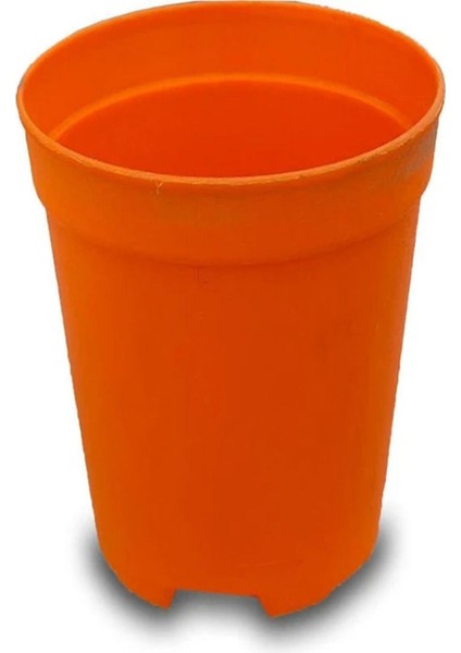 Katı Plastik Sukulent Saksısı 20 Adet Turuncu (5.5 Cm)