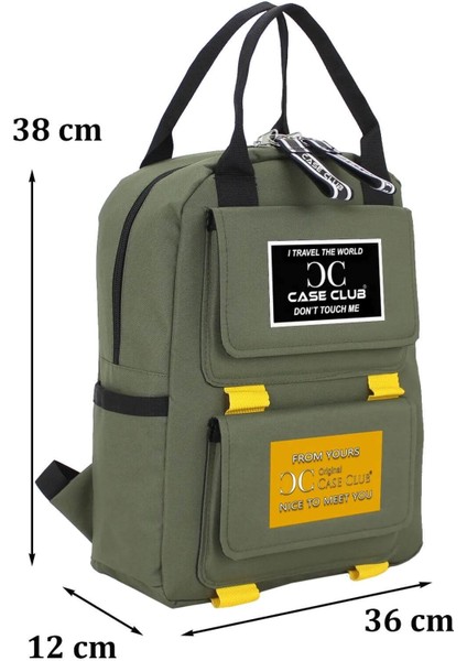 Unisex Etiket Desen Okul Sırt Çantası Case Club Old Design fiyatları