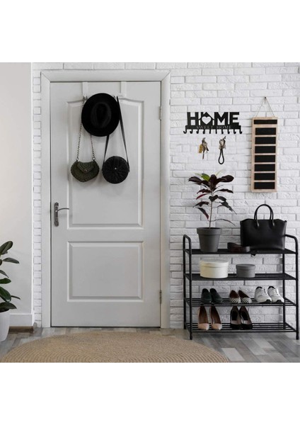 Duvar Montajı Için Anahtarlık Sweet Home (10 Kancalı Raf) Dekor, Ön Kapı Için Metal Askı, Mutfak, Depo, Araç Anahtarları (Yurt Dışından)