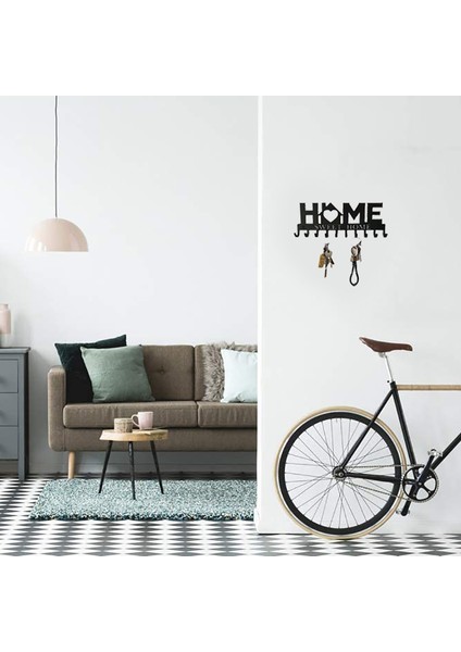 Duvar Montajı Için Anahtarlık Sweet Home (10 Kancalı Raf) Dekor, Ön Kapı Için Metal Askı, Mutfak, Depo, Araç Anahtarları (Yurt Dışından)