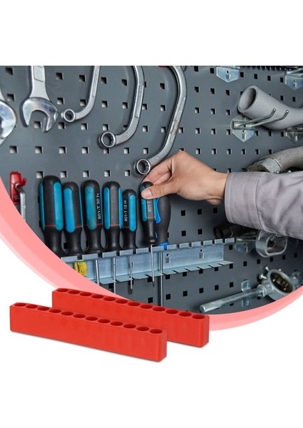 10 Adet 12 Delikli Tornavida Bit Tutucu Taban Saklama Kutusu Hex Bit Organizatör (Yurt Dışından)