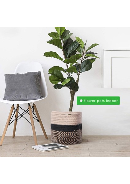 Organizatör Sepet Ekici Sepet Pamuk Halat Dokuma Saksı Pamuk Çeşitli Eşyalar Saklama Kutusu Ev Dekor Pamuk Halat Sepet (Yurt Dışından) fırsatları