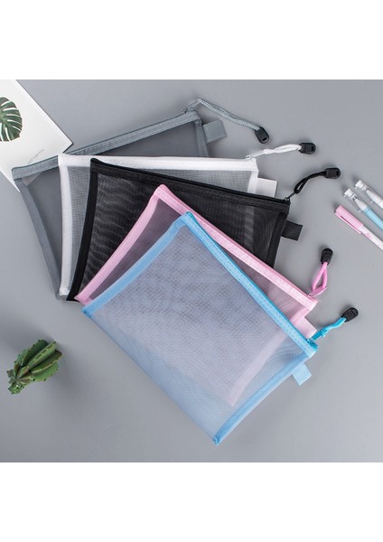 5 Adet Örgü Fermuar Kese Temizle Belge Çantası Kitap Dosya Klasörleri Kırtasiye Kalem Kutusu Saklama Torbaları 5 Renk A6 (19X11 Cm) (Yurt Dışından) modelleri