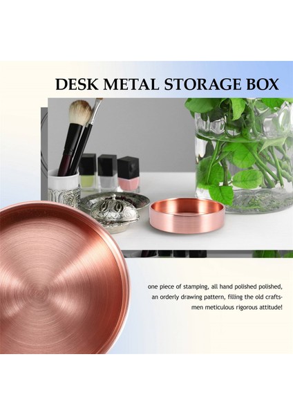 Iskandinav Bakır Yuvarlak Depolama Tepsi Masası Metal Depolama Organizatör Takı Organizatör Küçük Öğeler Depolama Yemekleri Ev Dekorasyonu 10CM x 10CM() (Yurt Dışından) modelleri
