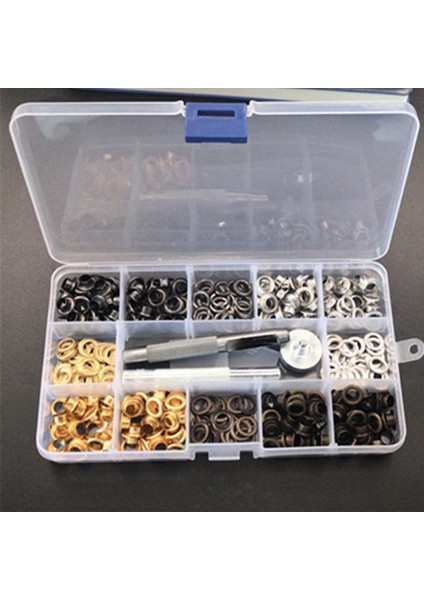 200 Takım 6 mm Metal Grommet Kuşgözü Kiti, Taban ve Delme Deliği Aletleri ve Plastik Kutulu Montaj Aleti Onarımı (Yurt Dışından) modelleri