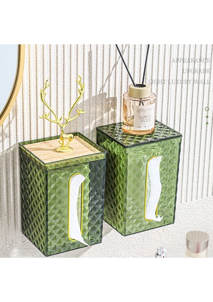 Ev Doku Kutusu Şeffaf Masaüstü Doku Kutusu Pompalama Kağıt Saklama Kutusu Oturma Odası Yemek Odası D (Yurt Dışından) modelleri