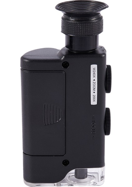 Taşınabilir 200X-240X Zoom Mikroskop Cep El LED Lamba Işık Büyüteç Zoom Büyüteç Mikroskop (Yurt Dışından)