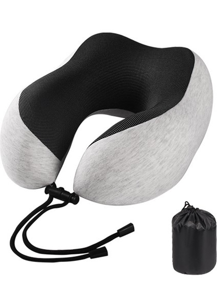 Seyahat Yastığı U Şekilli Seyahat Sağlık Bellek Köpük Boyun Uçak Yastığı Boyun Yastığı Gri (Yurt Dışından) modelleri