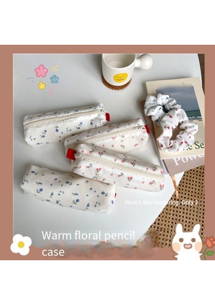Ins Kendi Yapımı Basit Küçük Kalem Çantası Sevimli Küçük Girly Kalp Mini Kırtasiye Saklama Çantası 2 Paket (Yurt Dışından)