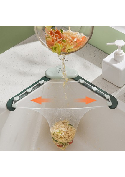 1 Adet Yeni Güzel Bulut Drenaj Raf Lavabo Artıkları Filtre Tek Kullanımlık Mutfak Atık Toplama Çantası 50 Örgü Çanta, Yeşil (Yurt Dışından)