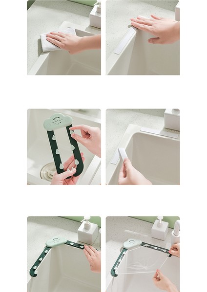 1 Adet Yeni Güzel Bulut Drenaj Raf Lavabo Artıkları Filtre Tek Kullanımlık Mutfak Atık Toplama Çantası 50 Örgü Çanta, Yeşil (Yurt Dışından)