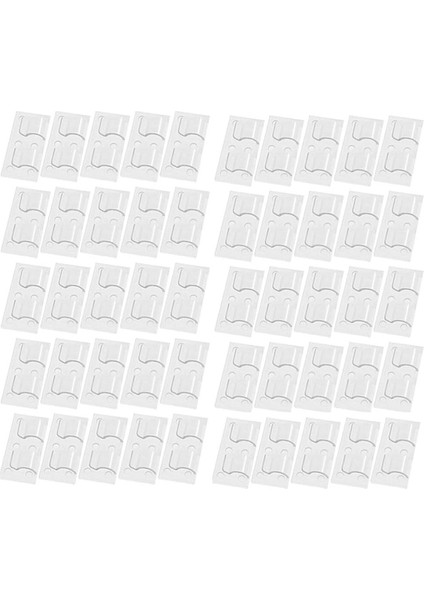 50 Adet Dış Mekan Işık Klipleri Tel Sabitleyiciler Kendinden Yapışkanlı Tel Klipler Kablo Düzenleyiciler Dize Işıkları Için Kablolar (Yurt Dışından)