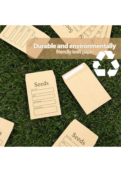 100 Adet Tohum Zarfları 3,54 x 2,36 Inç Kahverengi Kraft Kağıt Tohum Paketleri Zarflar Yeniden Kapatılabilir Kendinden Sızdırmazlık Tohum Paketleri (Yurt Dışından) fırsatları