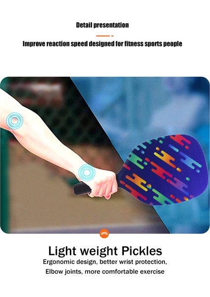 Pickleball Kürekler, Ahşap Pickleball Kürekler, Ergonomik Yastık Kavrama ile Pickleball Seti, Erkekler Kadınlar Için Hediyeler C (Yurt Dışından)