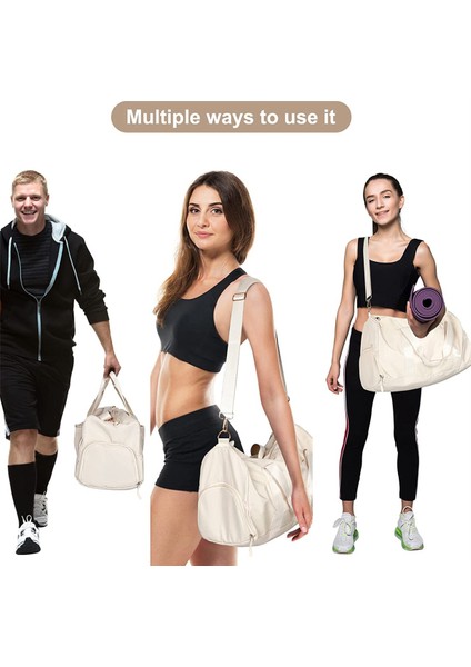 Kadınlar ve Erkekler Için Spor Çantası,dans ve Yüzme Için Spor Spor Çantaları,ıslak Cepli ve Ayakkabı Bölmeli Seyahat Çantası (Yurt Dışından)