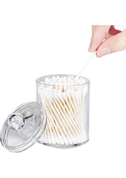 Dağıtıcı Kavanozlar Banyo Tutucu Saklama Kutusu Şeffaf Plastik Akrilik Kavanoz Pamuk Topu, Pamuklu Çubuk, Q-Ipuçları, Pamuk Yuvarlar (Yurt Dışından) modelleri