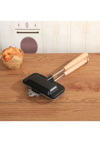 Çift Taraflı Sandviç Tava + Saklama Çantası Yapışmaz Katlanabilir Izgara Kızartma Tavası Hotdog Ekmek Tost Kahvaltı Makinesi (Yurt Dışından) fiyatları