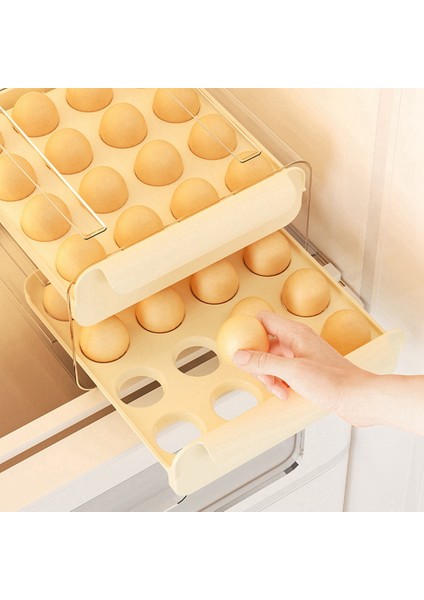 2 Tier 32 Çekmece Yumurta Saklama Kutusu Plastik Mutfak Buzdolabı Konteyner Organizatör Yumurta Tepsi Tepsisi (Yurt Dışından) modelleri