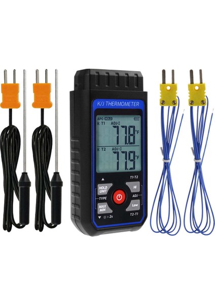 Termokupl Termometre Dijital K Tipi Termometre, 4 Termokupllu, -328-2500℉ Ölçüm Aralığı Hvac Termometre (Yurt Dışından)