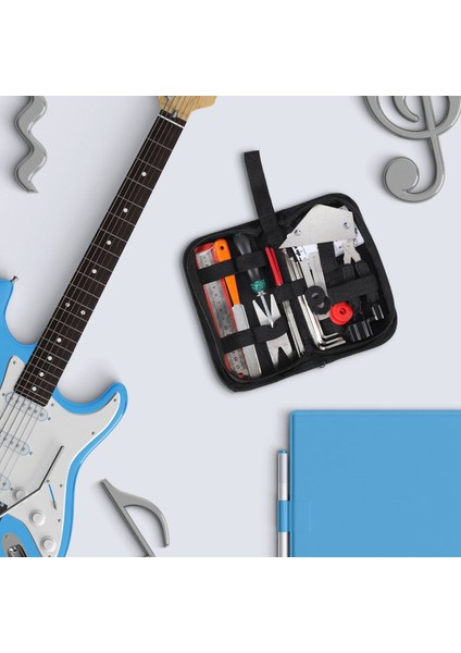 Dize Organizatör ile Gitar Tamir Araçları 20 Adet Gitar Aracı Gitar Sarıcı Dize Kesici Dize Eylem Cetvel Ölçer Parmaklı Koruma Fret Dosyaları (Yurt Dışından)