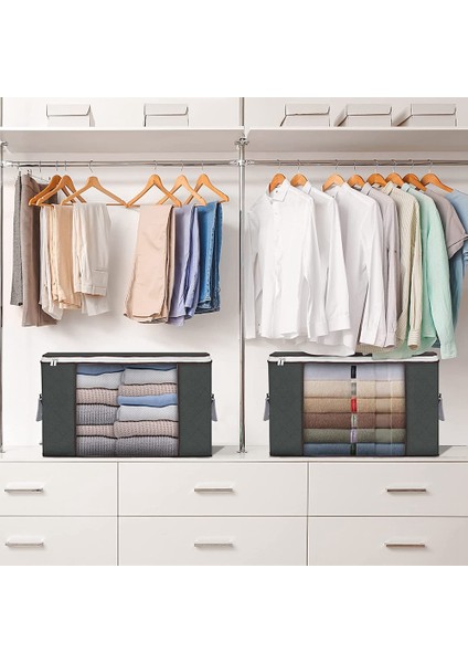 80L Saklama Torbaları, 6 Paket Giysi Saklama Kutuları Dayanıklı Saplı Katlanabilir Dolap Organizatör Saklama Kapları (Yurt Dışından) modelleri