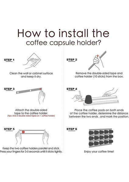 Bardak Tutucu Kahve Pod Tutucu Kendinden Yapışkanlı Duvara Monte Kahve Pod Tutucu Herhangi Bir Kahve Pod Organizatör Istasyonu Için (Yurt Dışından) fiyatları