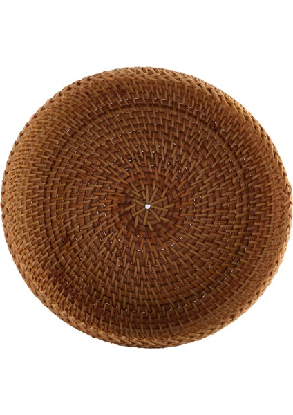 El Yapımı Sonbahar Rattan Dokuma Yuvarlak Depolama Sepeti Meyve Tabağı Rattan Ekmek Sepeti Mutfak Gıda Piknik Ekmek Mini Konteyner (Yurt Dışından)