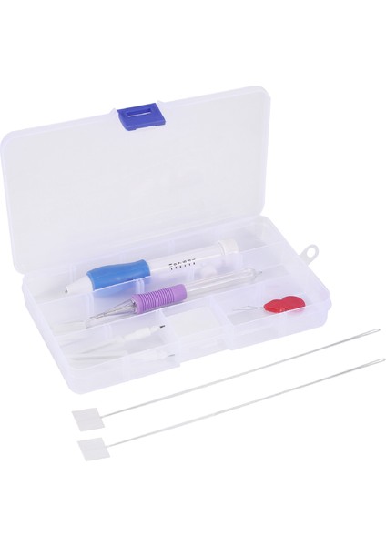 Nakış Dikiş Yumruk Iğne Seti Nakış Kalemi Nakış Geçiricileri Için Plastik Kutu ile Dıy Dikiş, 3 Boyutları (Yurt Dışından)