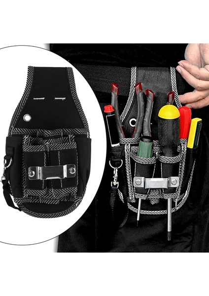 9 In 1 Tornavida Utility Kit Tutucu En Kaliteli 600D Naylon Kumaş Alet Çantası Elektrikçi Bel Cebi Alet Kemer Kılıfı Çanta (Yurt Dışından)