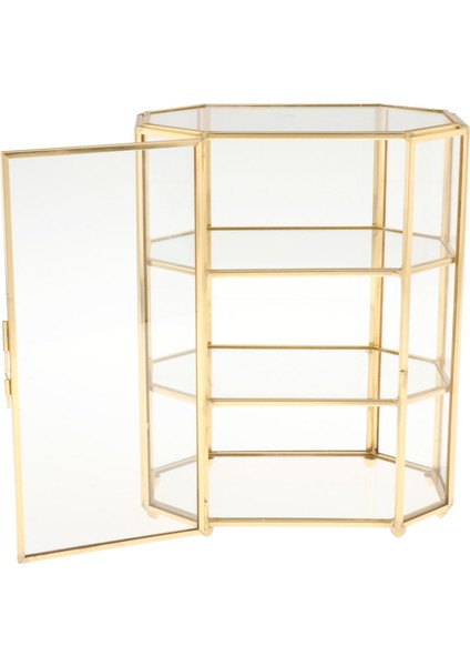 3 Katmanlı Mücevher Kutusu Cam Makyaj Organizatör Mücevher Kutusu Çok Fonksiyonlu Vitrin Tuvalet Masası Dekorasyon Depolama (Yurt Dışından)