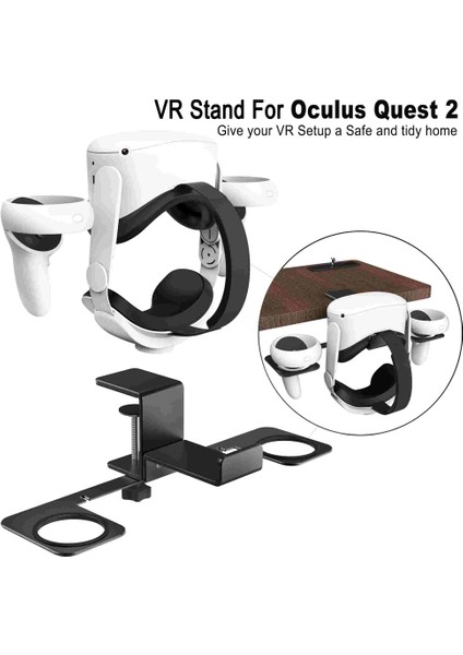 Quest2 Pro Için Masa Kenarı Alüminyum Alaşımlı Braket Quest2 Pro Hepsi Bir Arada Vr Depolama Askıları (Yurt Dışından)