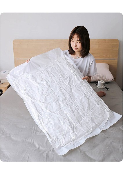 10 Adet Vakum Saklama Torbaları Giysiler Için Yorgan Space Saver Vakum Torbaları Battaniye Dahil (Yurt Dışından)