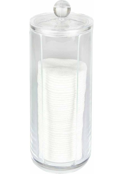 Yüz Makyaj Kabı Pamuk Pedleri Kapaklı Yuvarlak Dağıtıcı Şeffaf Akrilik Dağıtıcı Pamuk (Yurt Dışından) fırsatları