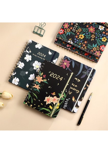 2024 Planner, Haftalık Aylık Planlayıcı 2024 Sekmeli, Ocak - Aralık 2024, Planner Weekly Planner Spiral Ciltli, 15,5X21,5CM B (Yurt Dışından) modelleri