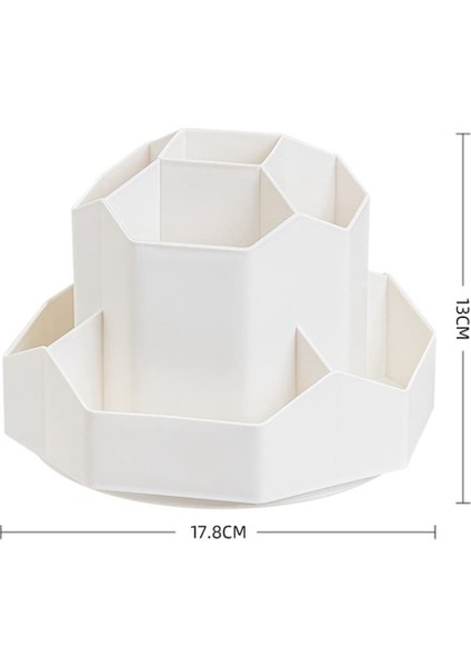 Dönen Kalem Tutucu Kalem Organizatörleri, 9 Yuvalı 360 Derece Dönen Kalem Kalem Masası Düzenleyicileri, Masaüstü Organizatörleri (Beyaz) (Yurt Dışından)