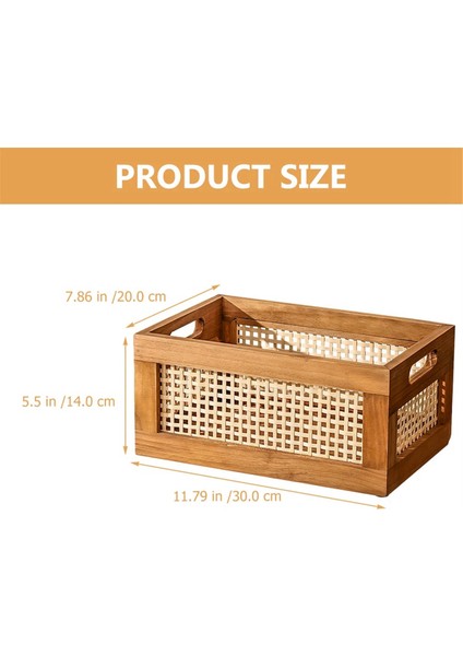 Dekoratif Sepet Kitap Depolama Dokuma Sepetler Depolama Sepeti Düzenleme Kreş Yatak Odası Rattan Banyo (L) (Yurt Dışından) modelleri