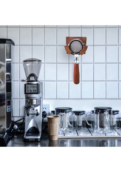 Kahve Portafilter 51 Mm-58 mm Duvar Rafı Ahşap Espresso Kahve Filtresi Tutucu Tokmaklar Duvara Monte Raf Kahve Araçları (Yurt Dışından)