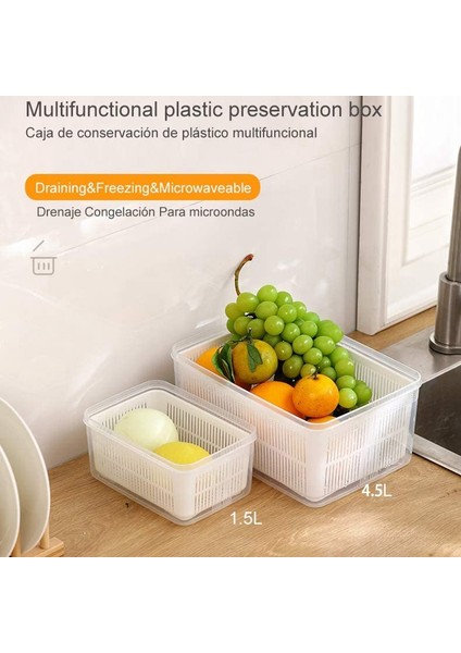Buzdolabı Için Sebze Meyve Saklama Kapları Üretin - Saver Saklama Kapları 1.5l Üretin (Yurt Dışından)