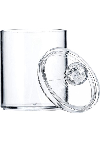 Dağıtıcı Kavanoz Banyo Tutucu Saklama Kabı Şeffaf Plastik Akrilik Kavanoz Pamuk Topu, Pamuklu Çubukla, Q-Ipuçları, Pamuk Yuvarlar (Yurt Dışından)