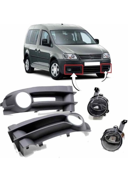 Volkswagen Caddy Sis Farı Seti 2004 - 2011 Arası Modellere Uyumlu