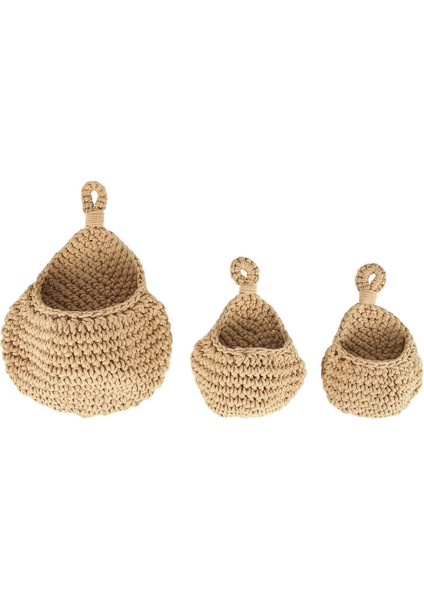 3 Adet Boho Asılı Sepet, Ürün Depolama Için Duvara Asılı Meyve Sepeti, Patates Için Sebze Kaleci, Soğan Sarımsak (Yurt Dışından) fiyatları