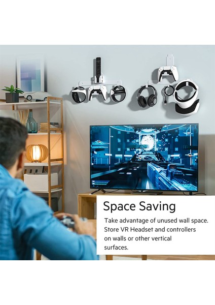 Ps Vr2 Kulaklık Için Duvara Montaj Depolama Braketi, Denetleyici Tutacağı ve Kulaklık Askısı ile Vr Kulaklık Montaj Braketi (Yurt Dışından) modelleri