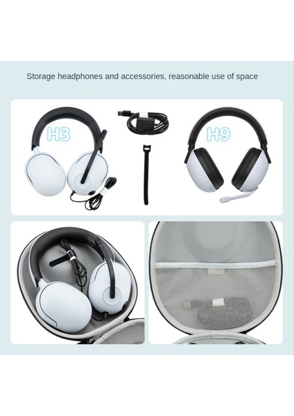 Kulaklık Tutucu Şok Emme Düşmeyi Önleyici Sert Eva Btravel Taşıma Çantası Inzone H3 H7 H9 Luetooth Kulaklık (Yurt Dışından)