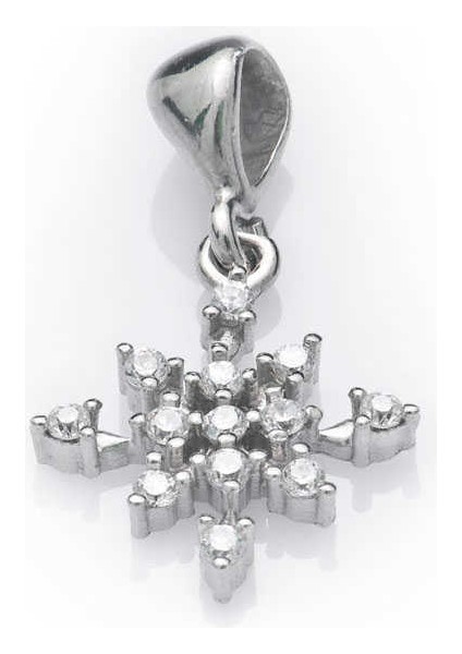 Gümüş Kar Tanesi Bayan Kolye