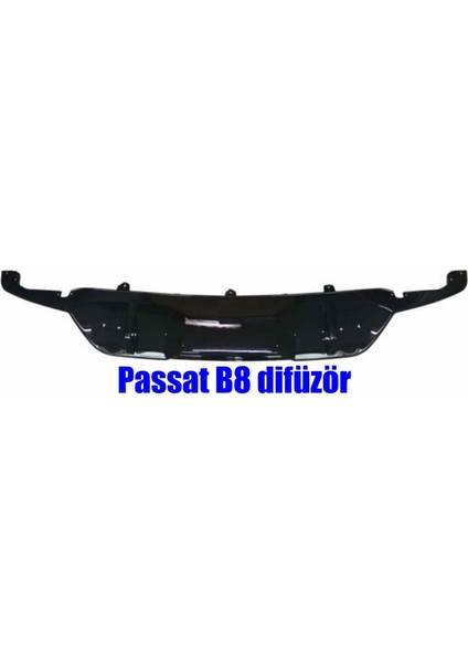 Vw Passat B8 Arka Tampon Eki Difüzör Pianoblack 2015-2020 Arası Modeller