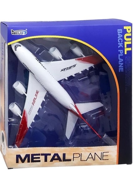 Oyuncak Metal Çekbırak Yolcu Uçağı A380-1A 27-372