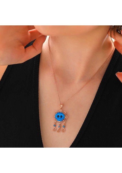 Gümüş Rose Süryani Gözü Kadın Kolye fiyatları