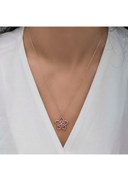 ​gümüş Rose Çiçek Kadın Kolye fiyatları